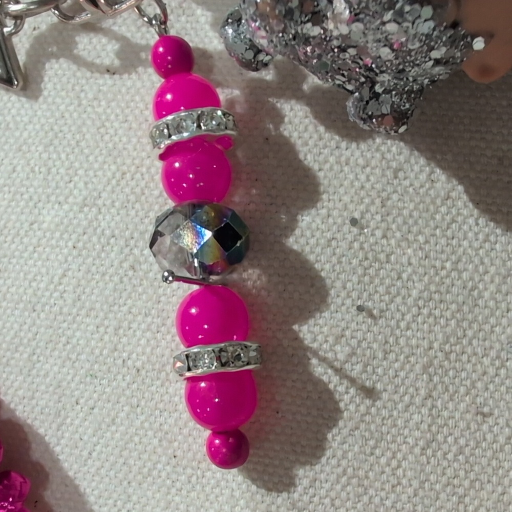 L.O.L. Surprise! Doll Upcycled Handmade "Beats" Keychain Bag Charm - Picture 6 of 7